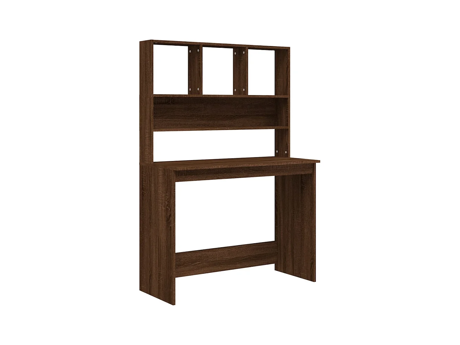 Bureau et étagères Chêne marron 102x45x148 Bois d'ingénierie