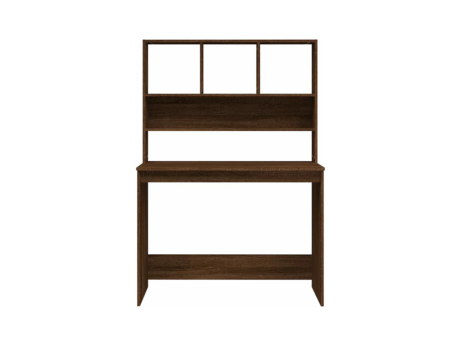 Bureau et étagères Chêne marron 102x45x148 Bois d'ingénierie