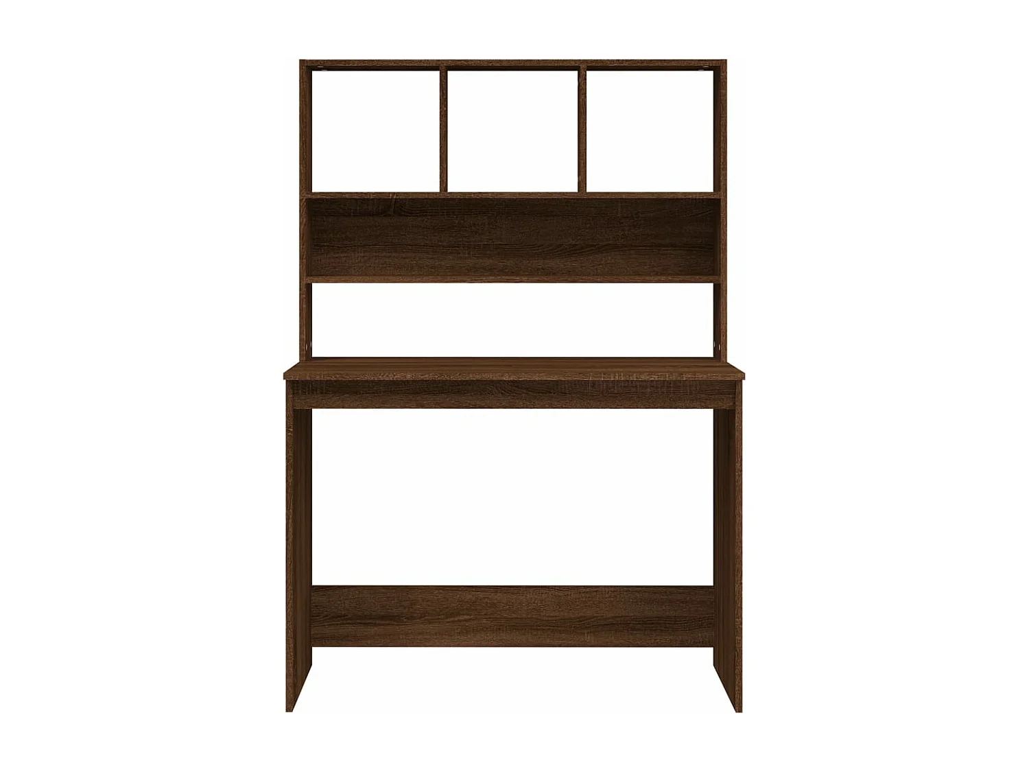 Bureau et étagères Chêne marron 102x45x148 Bois d'ingénierie