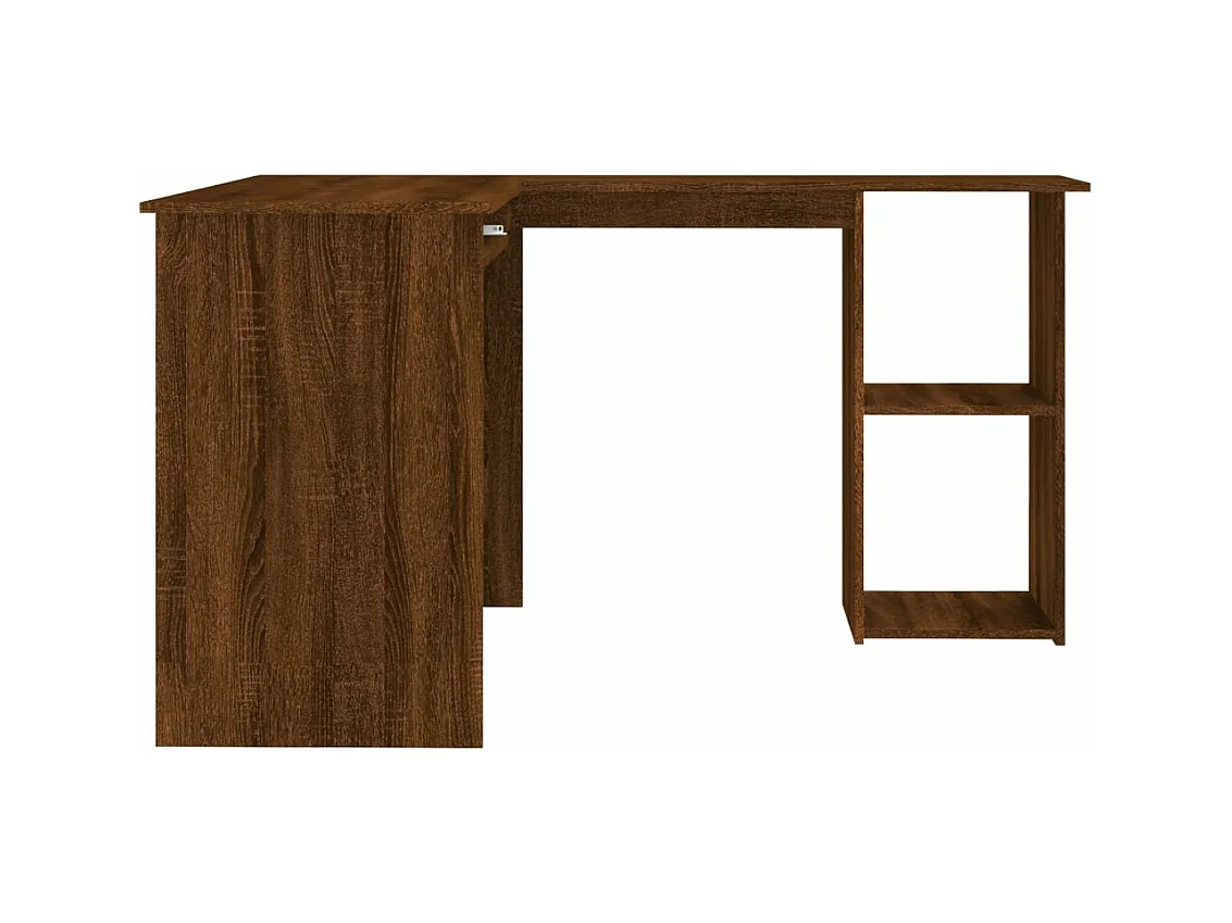Bureau d'angle chêne marron 120x140x75 bois d'ingénierie