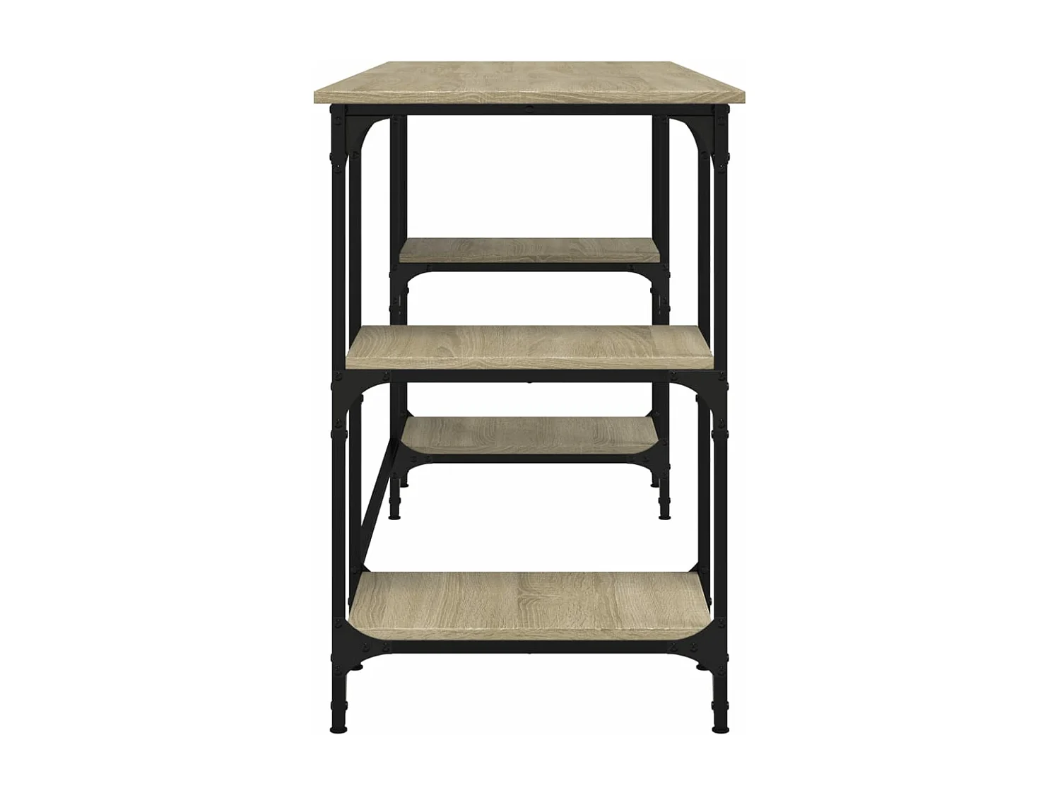 Bureau chêne sonoma 140x50x75 métal et bois d'ingénierie