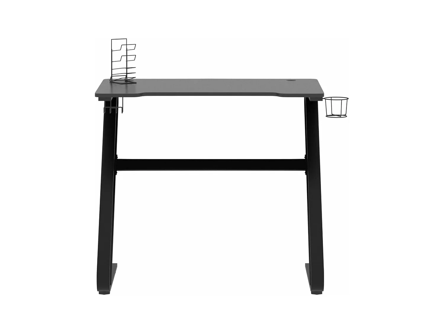 Bureau de jeu avec pieds en forme de ZZ Noir 90x60x75