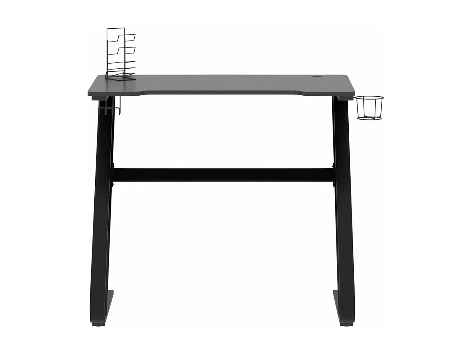 Bureau de jeu avec pieds en forme de ZZ Noir 90x60x75
