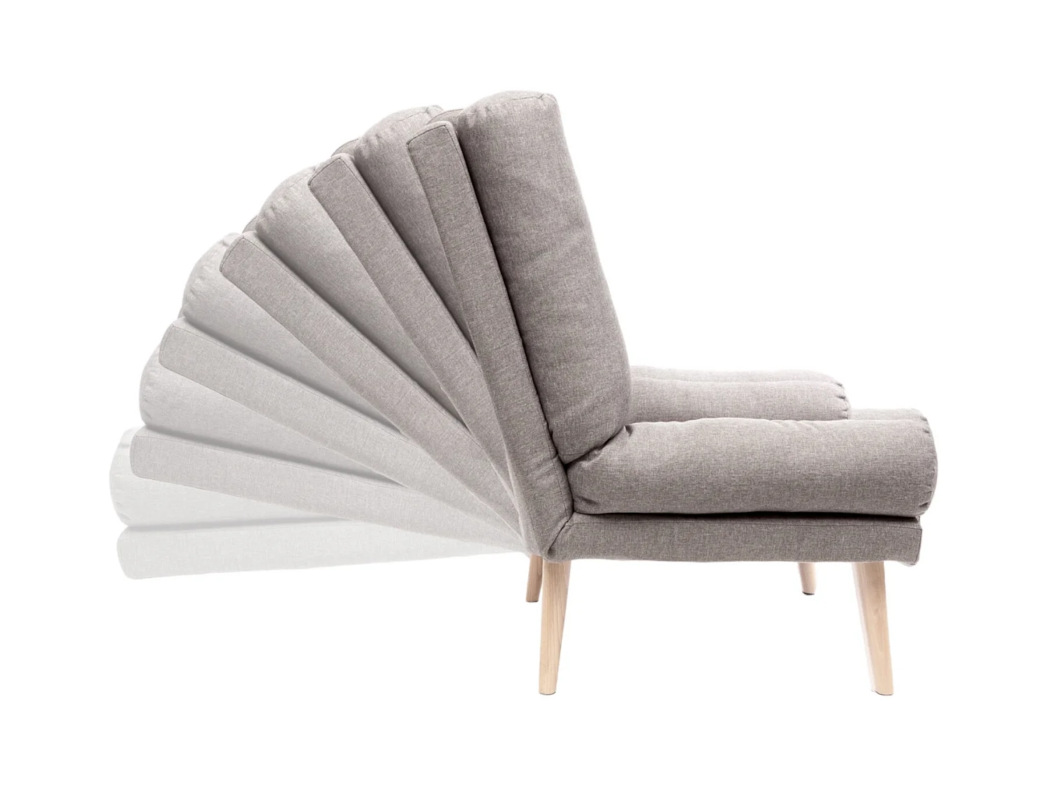 Liegesessel Sessel Relaxsessel Lola mit Fußhocker Rückenlehne 5-stufig einstellbar Farbe: Falcone 16 - braun