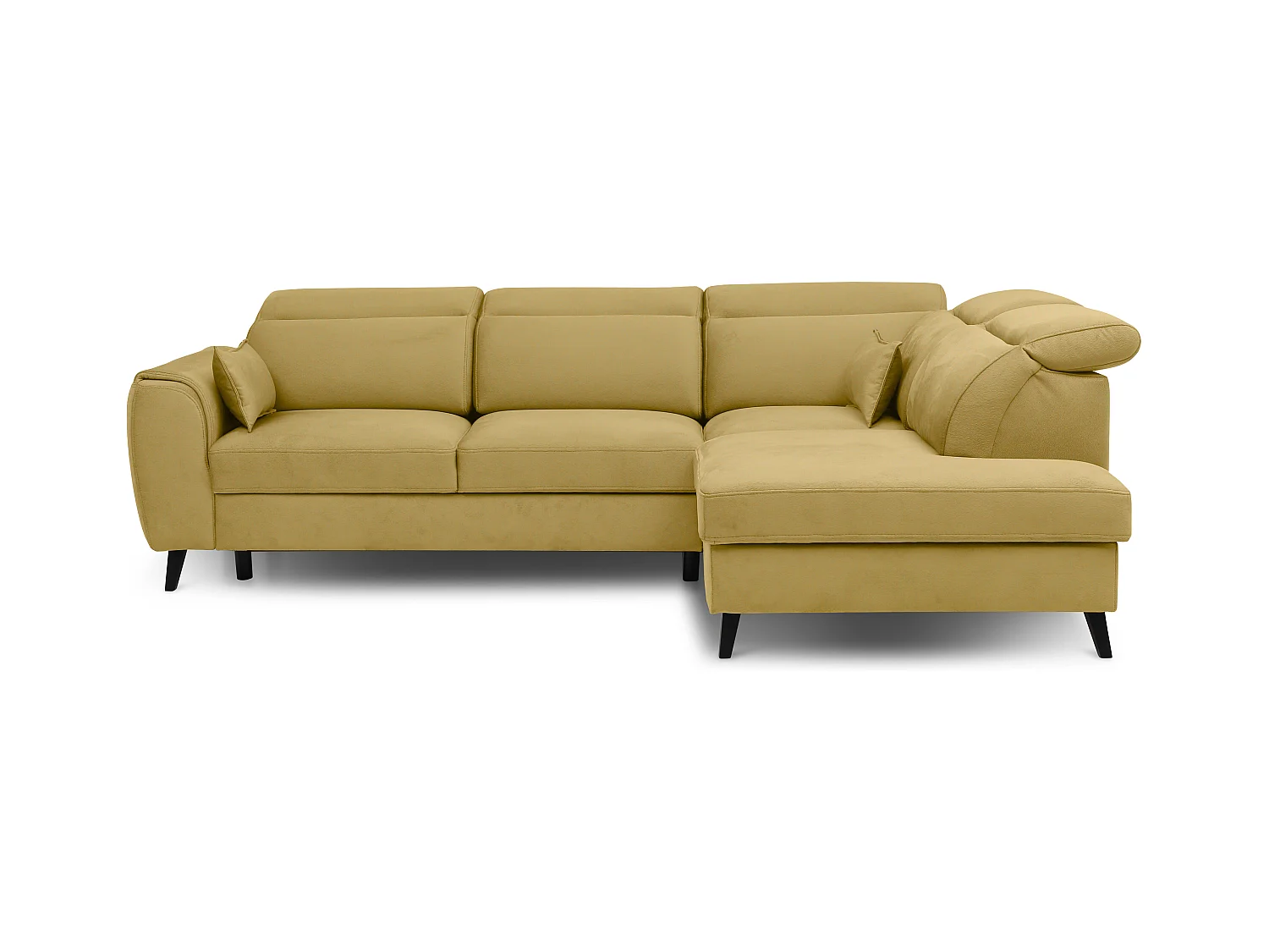 Canapé Corner Dino R/revêtement tissu/Jaune