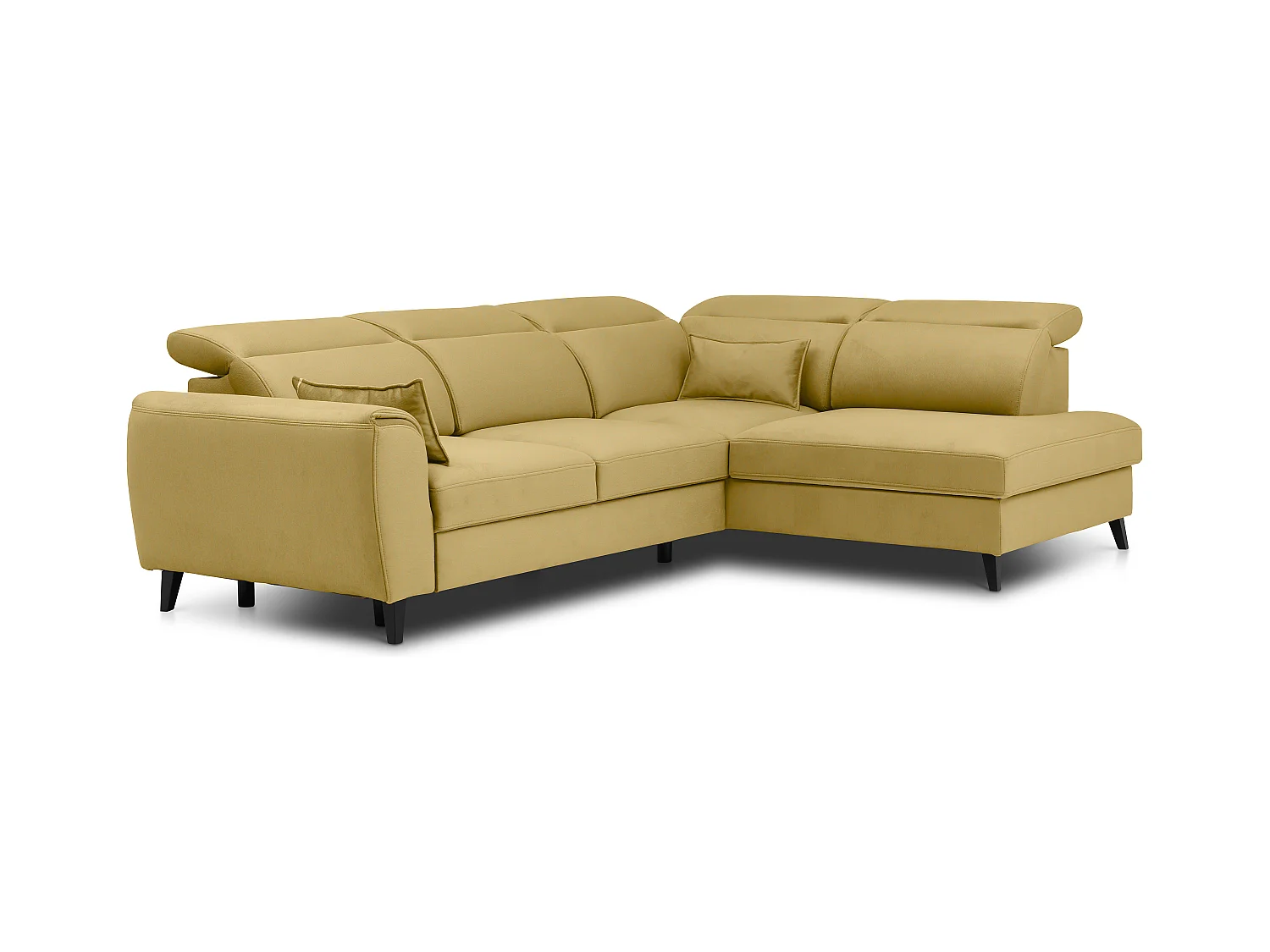 Canapé Corner Dino R/revêtement tissu/Jaune