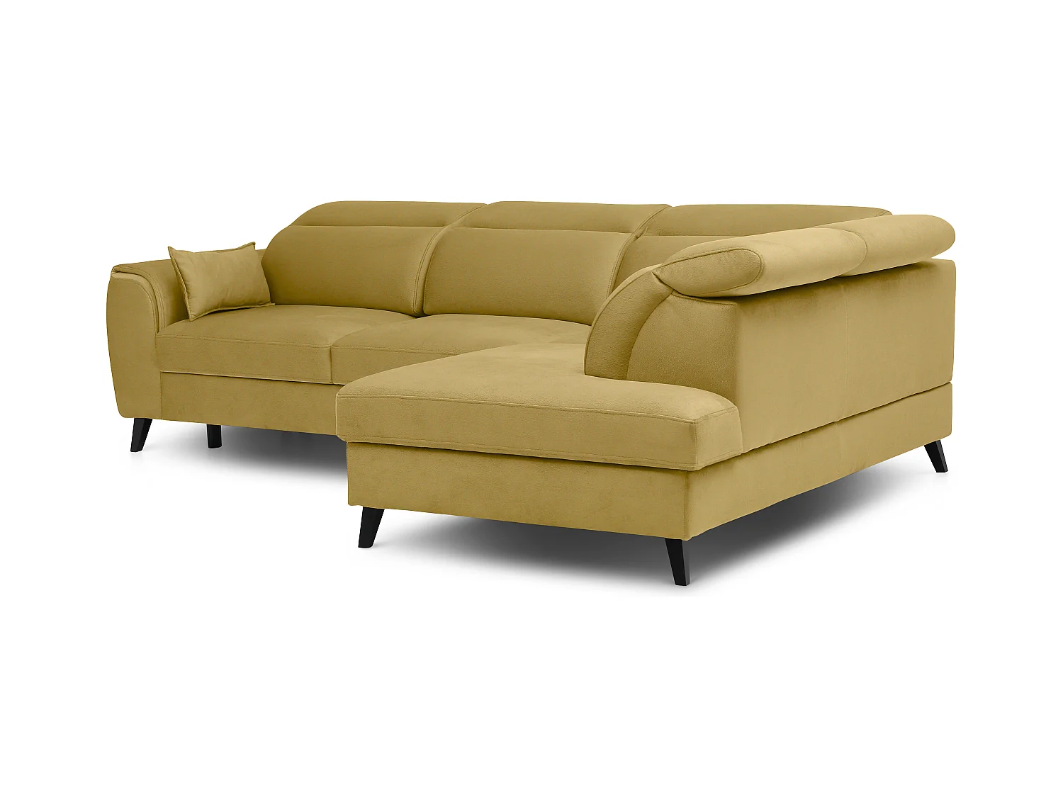 Canapé Corner Dino R/revêtement tissu/Jaune