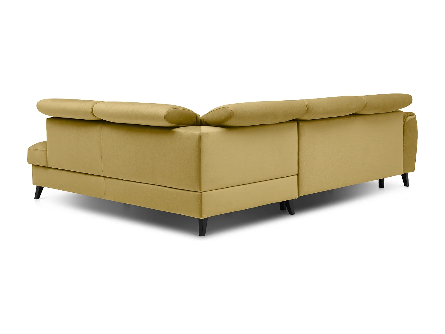 Ecksofa Dino R/Stoffbezug/Gelb