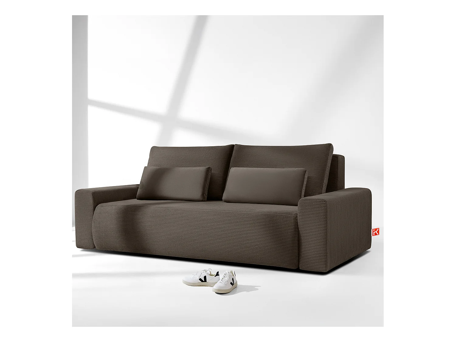 Sofa MOLLIS - 3-Sitzer - Braun
