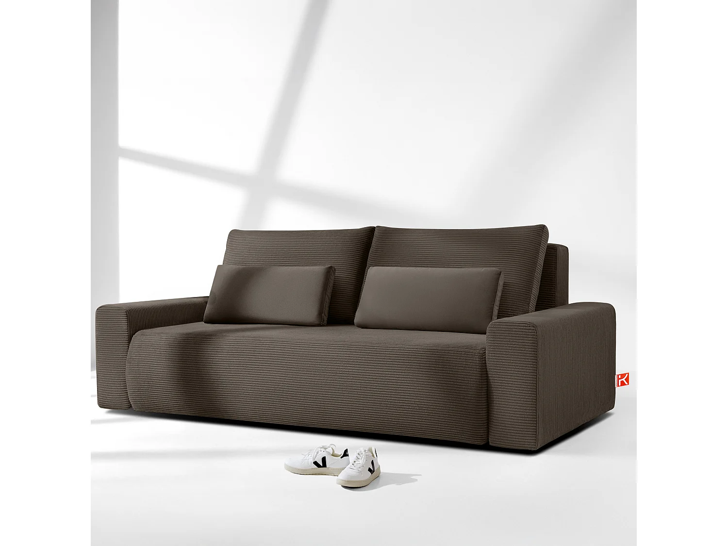 Sofa MOLLIS - 3-Sitzer - Braun