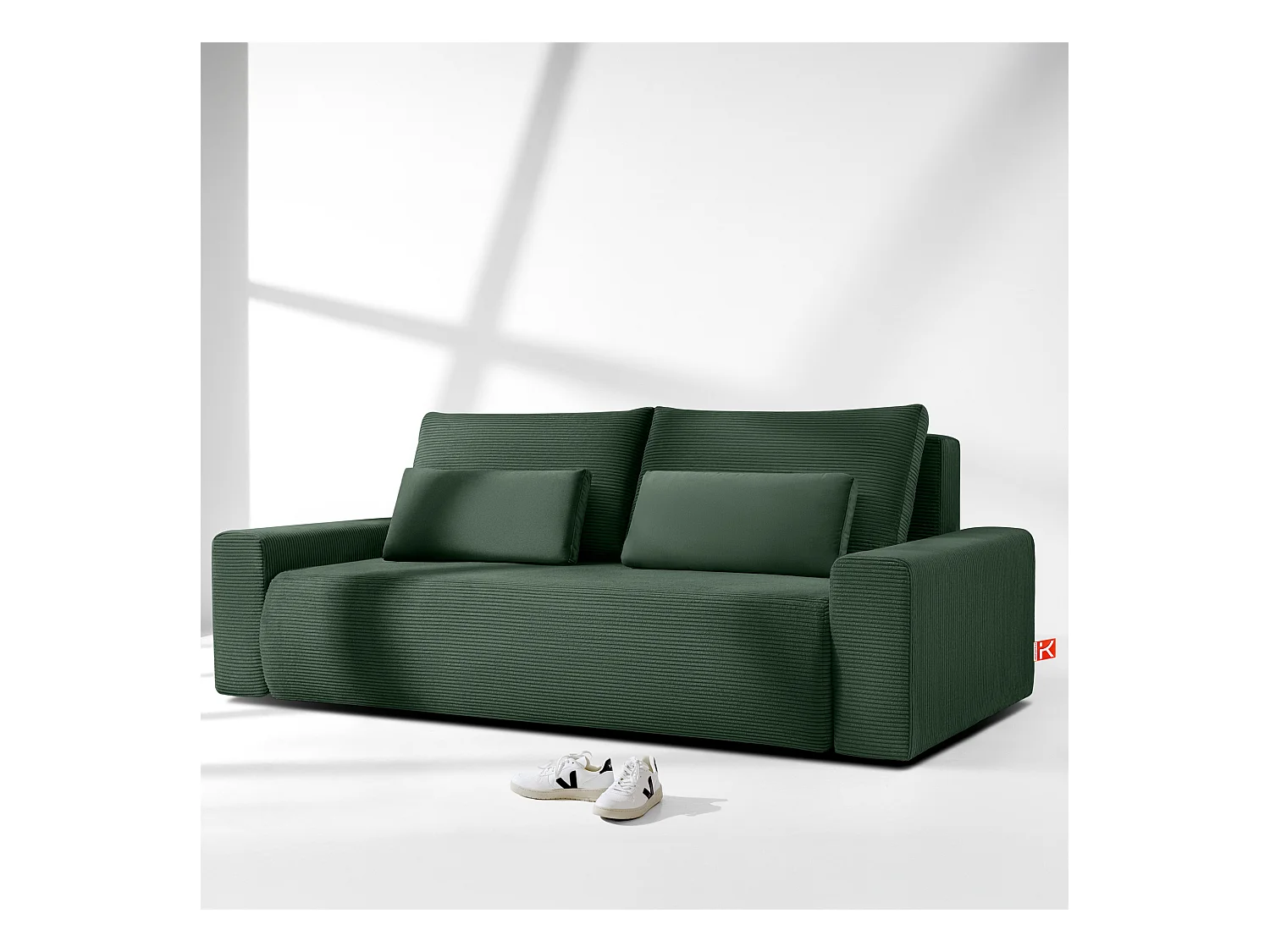 Sofa MOLLIS - 3-Sitzer - Dunkelgrün