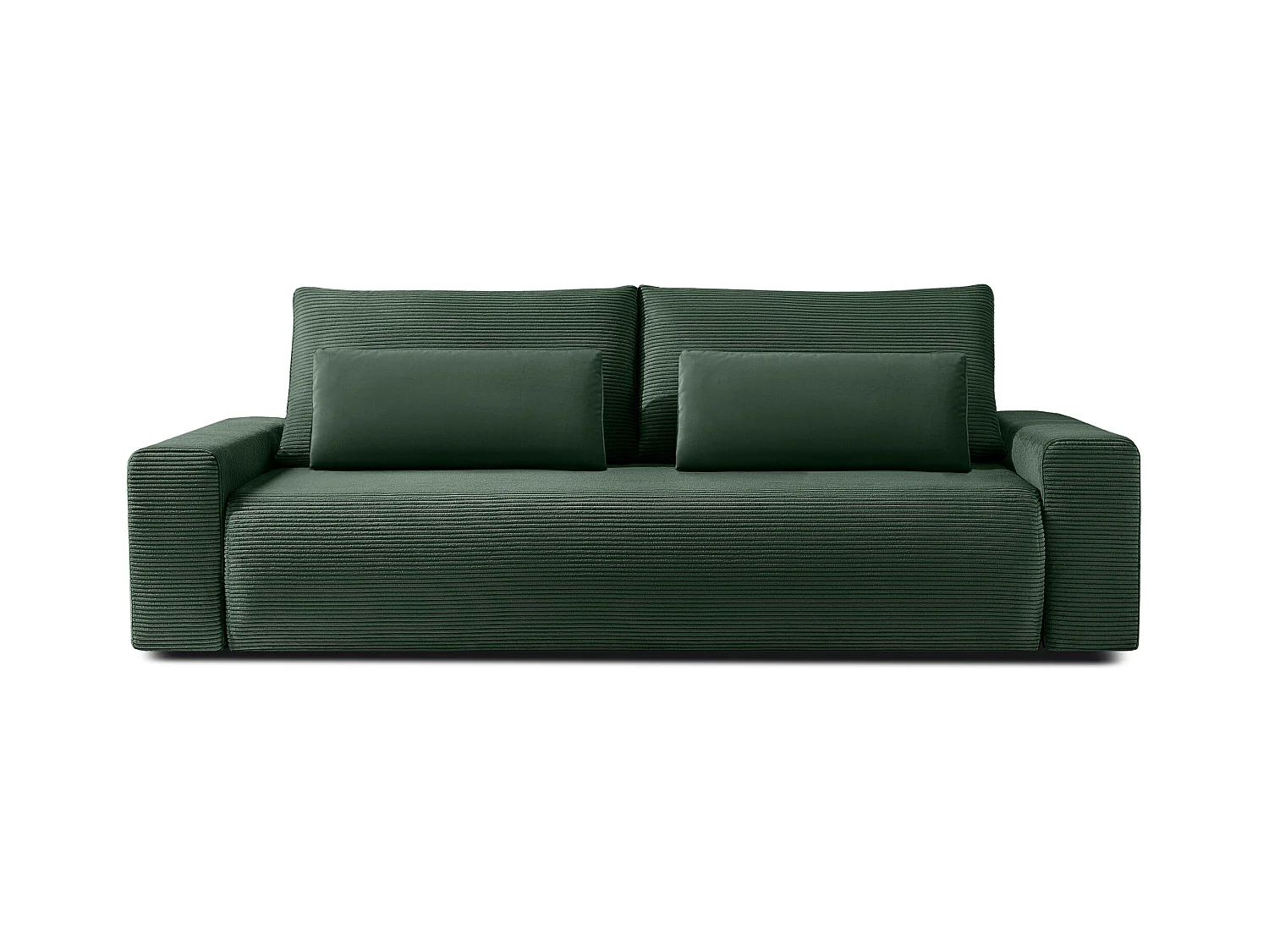 Canapé-lit - convertible - MOLLIS - 3 places - Vert foncé
