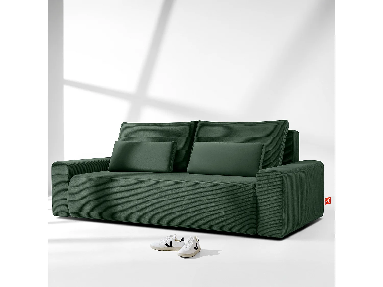 Sofa MOLLIS - 3-Sitzer - Dunkelgrün