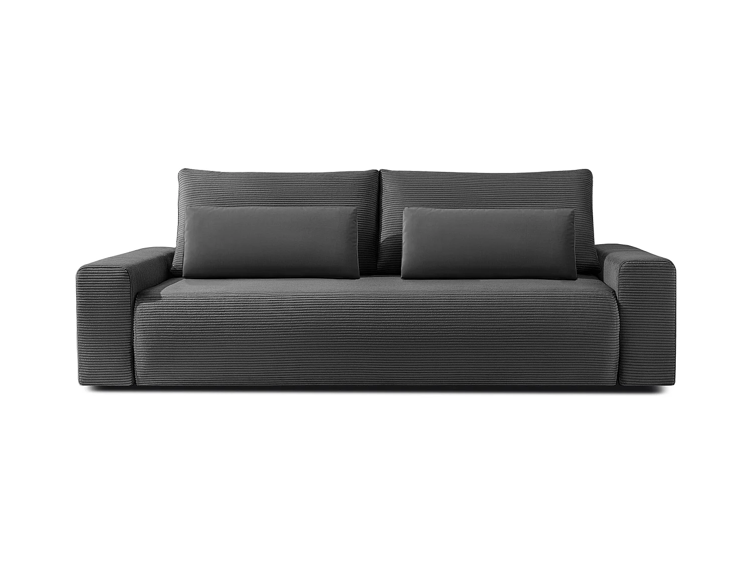 Canapé-lit - convertible - MOLLIS - 3 places - Gris