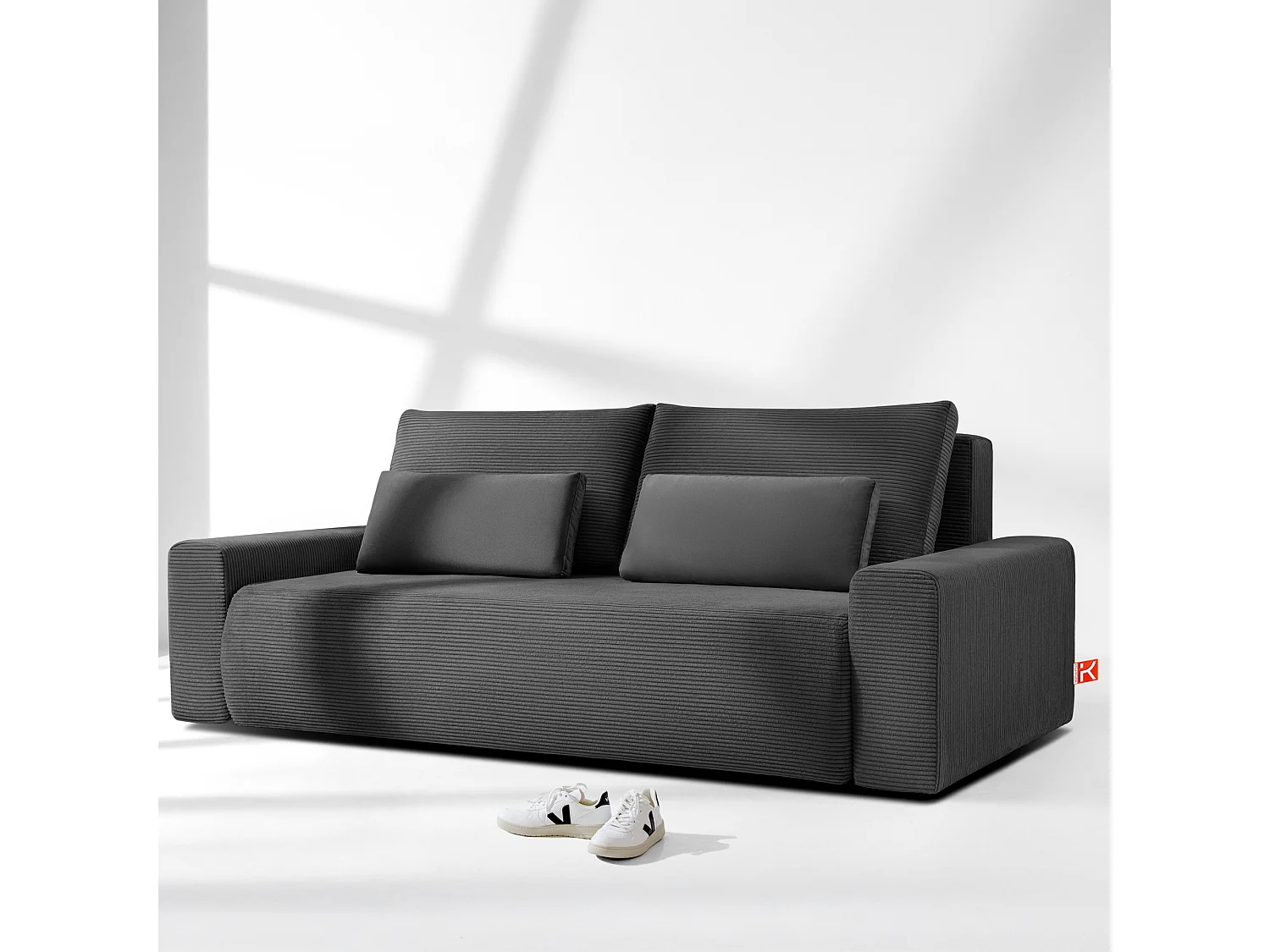 Sofa MOLLIS - 3-Sitzer - Grau