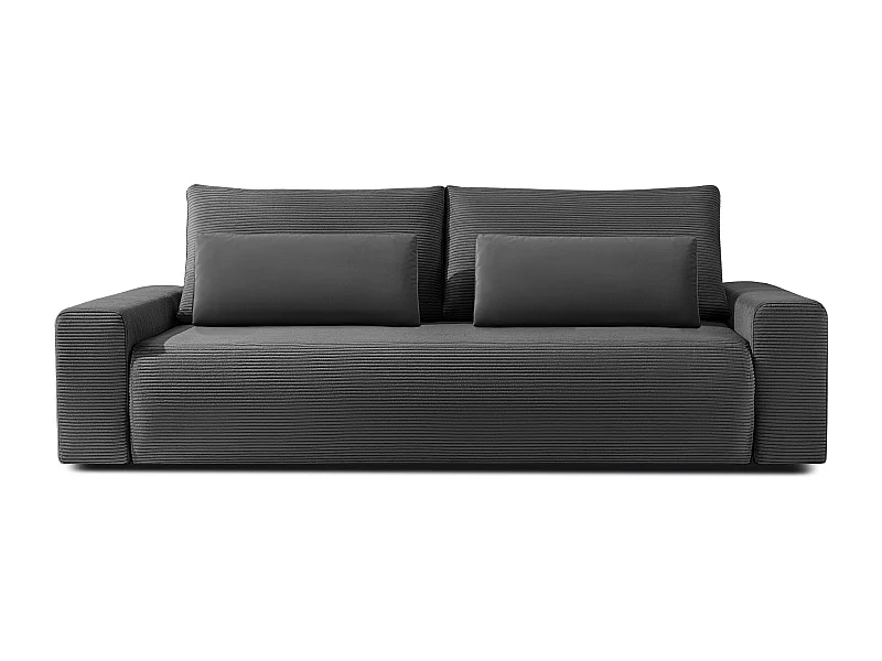 Canapé-lit - convertible - MOLLIS - 3 places - Gris