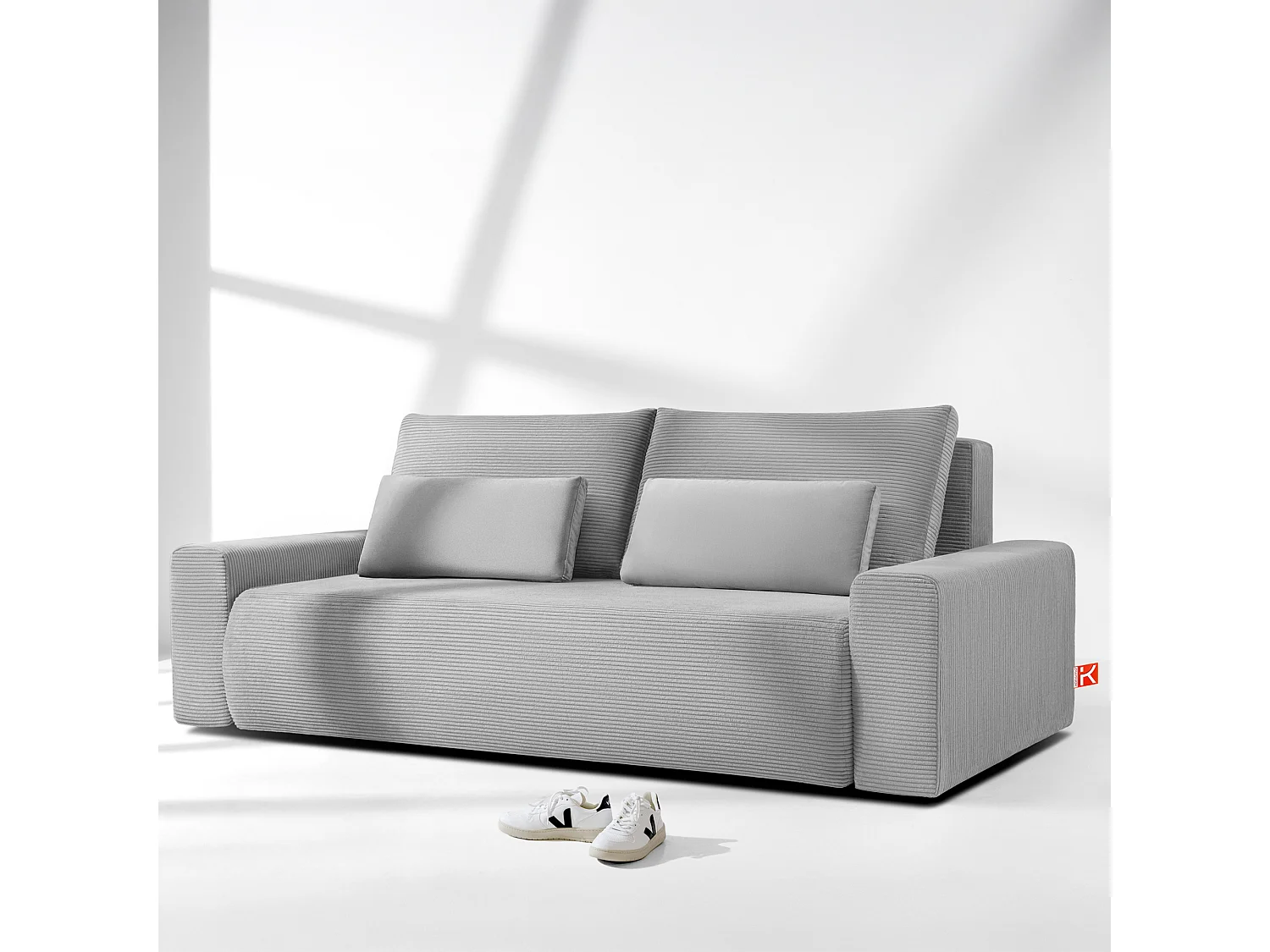 Sofa MOLLIS - 3-Sitzer - Hellgrau