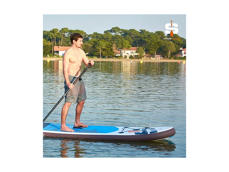 Paddle Gonflable UGAL 10'6 30'' 6" (315 x 76 x 15 cm) avec Pagaie, Leash, Pompe et Sac de Transport