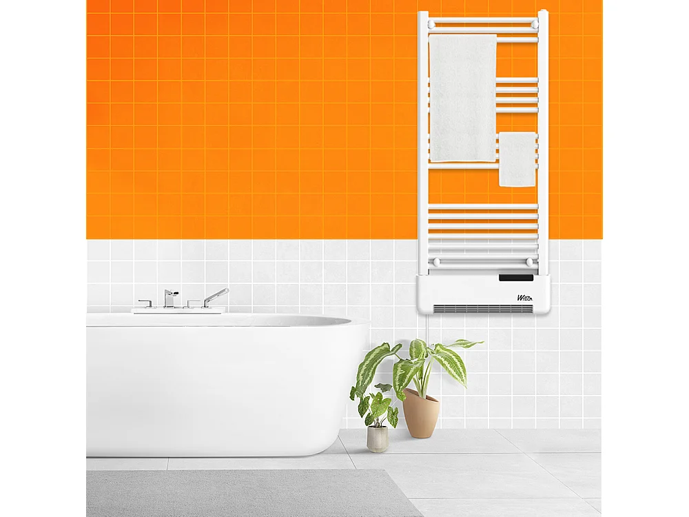 Radiateur sèche serviettes avec fluide 750W + soufflerie 1000W - Warm Tech