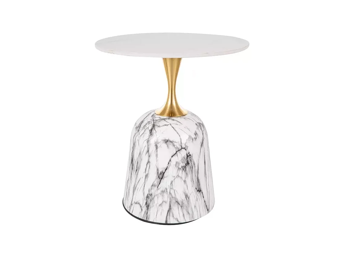 Tavolino Gamma/Ceramica Metallo/Bianco