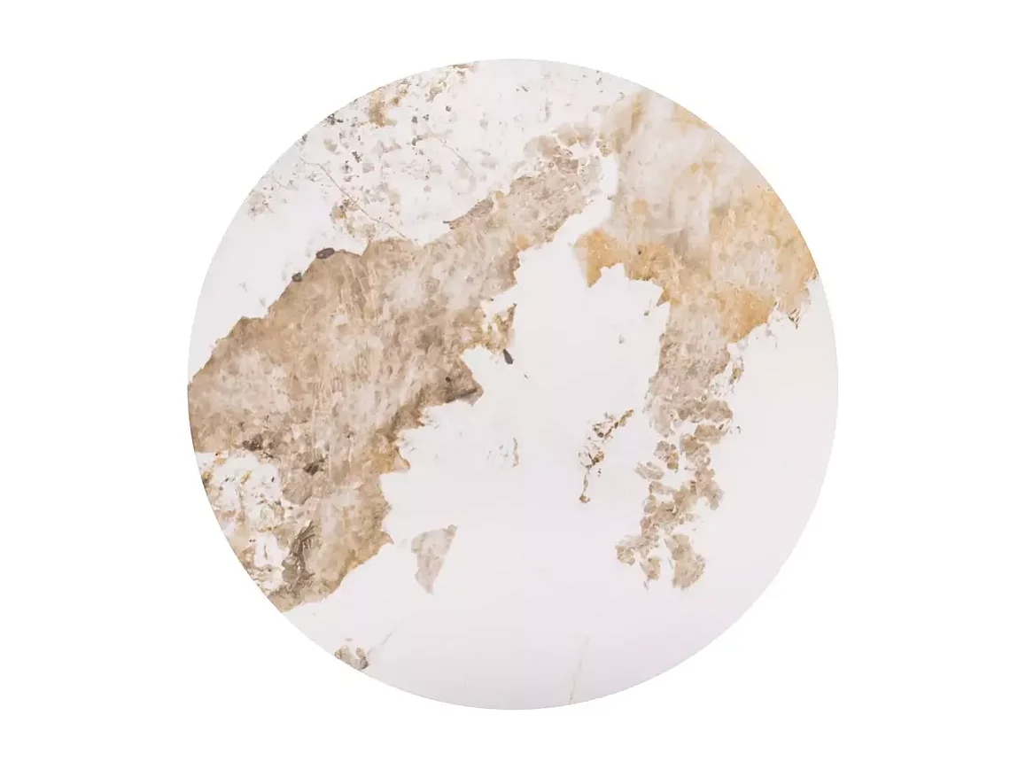 Tavolino Saloa/ceramica/metallo/bianco