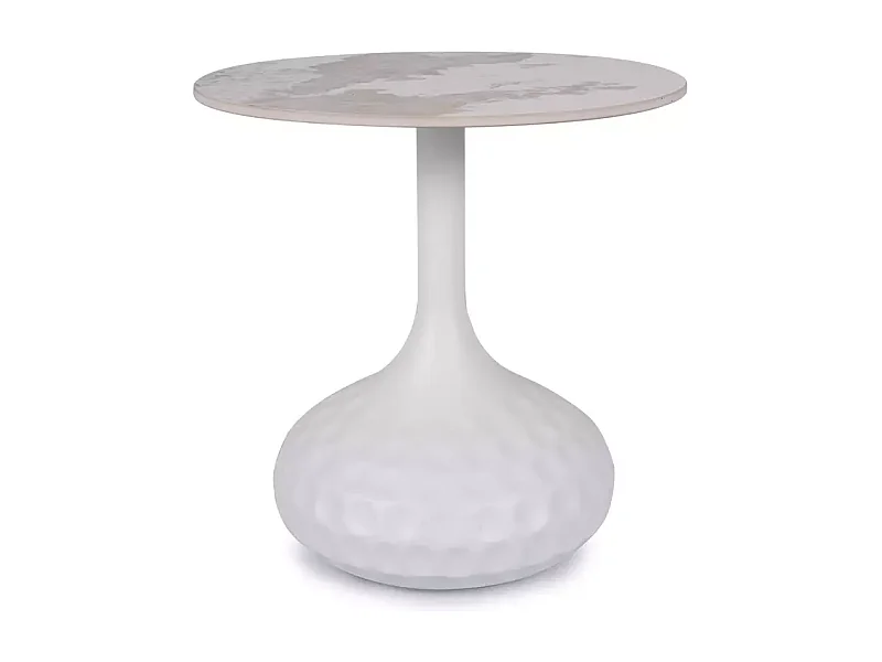 Beistelltisch Saloa/Keramik/Metall/Weiss