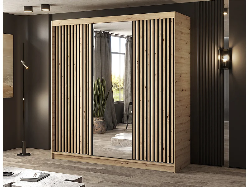 Armoire Platon (180 cm)/Portes coulissantes/Artisan