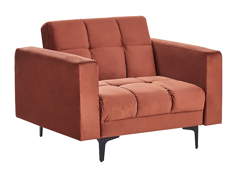 Poltrona ALNES Velluto Rosso chiaro