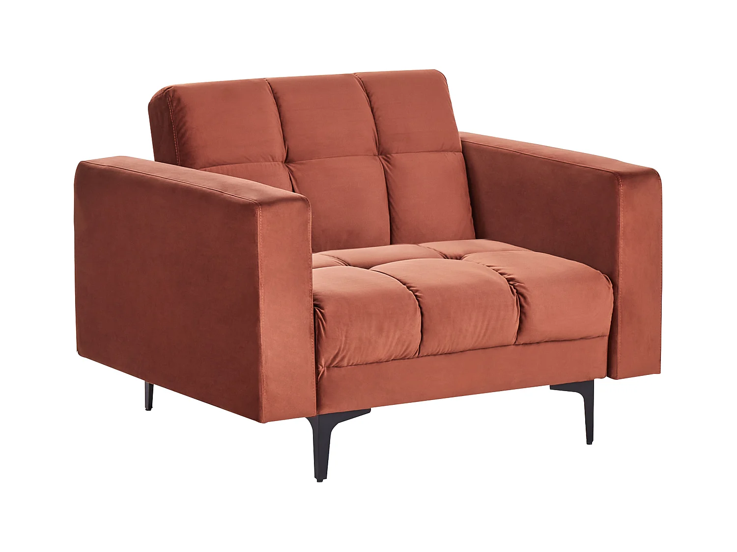 Fauteuil ALNES Velours Rouge clair