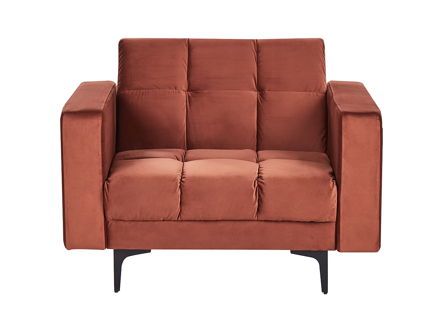 Fauteuil ALNES Velours Rouge clair