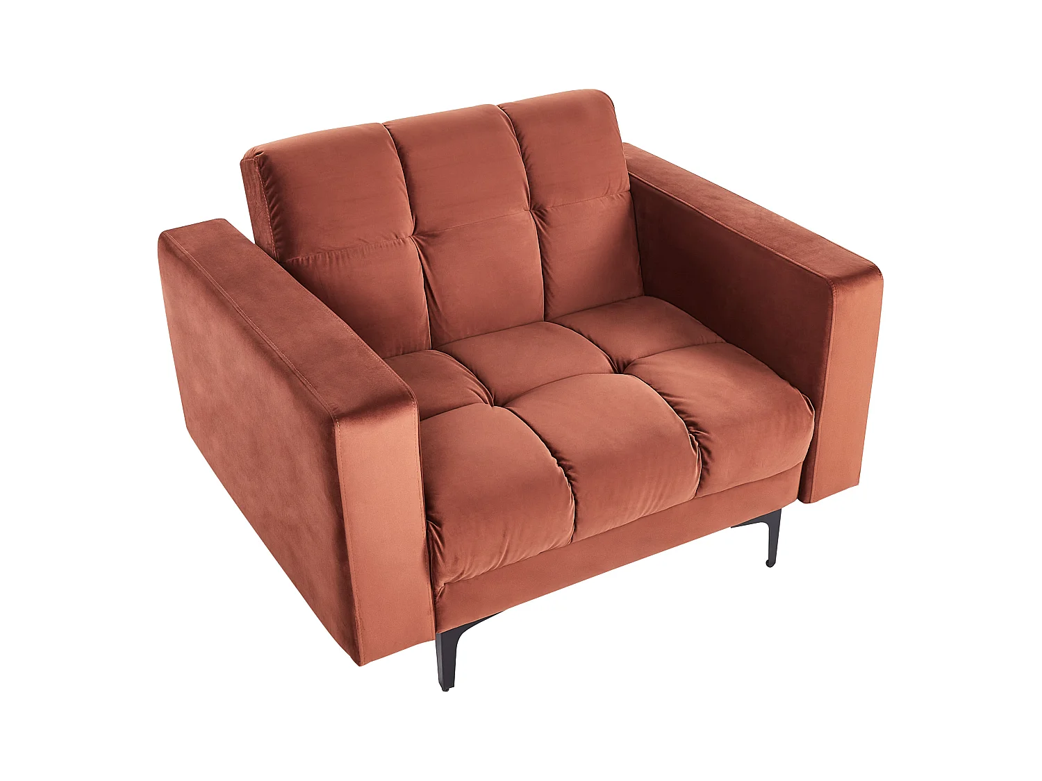Fauteuil ALNES Velours Rouge clair