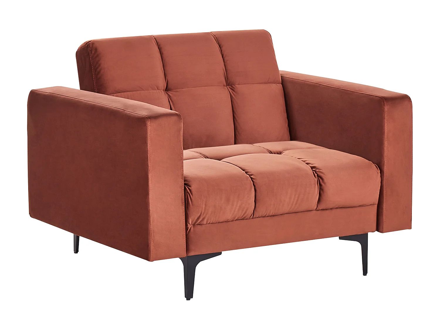 Fauteuil ALNES Velours Rouge clair