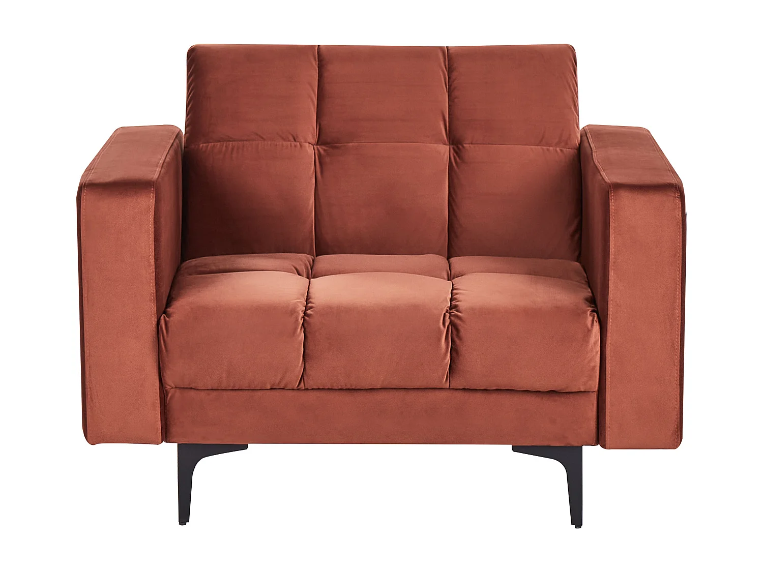 Fauteuil ALNES Velours Rouge clair