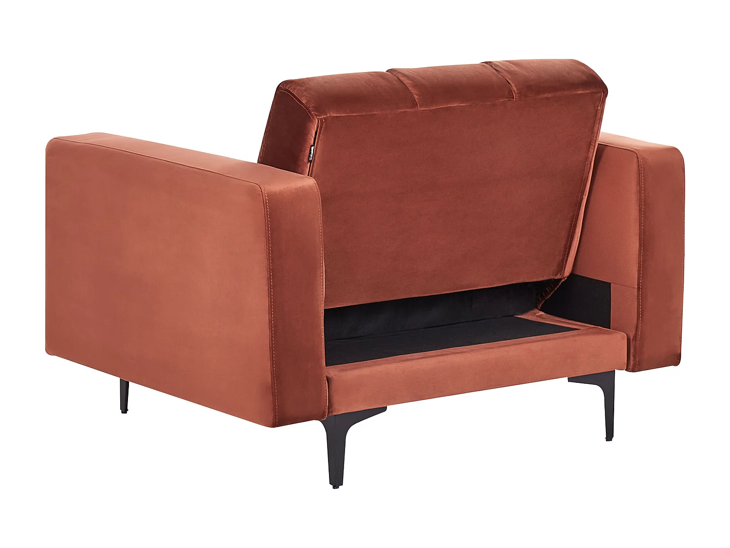 Fauteuil ALNES Velours Rouge clair