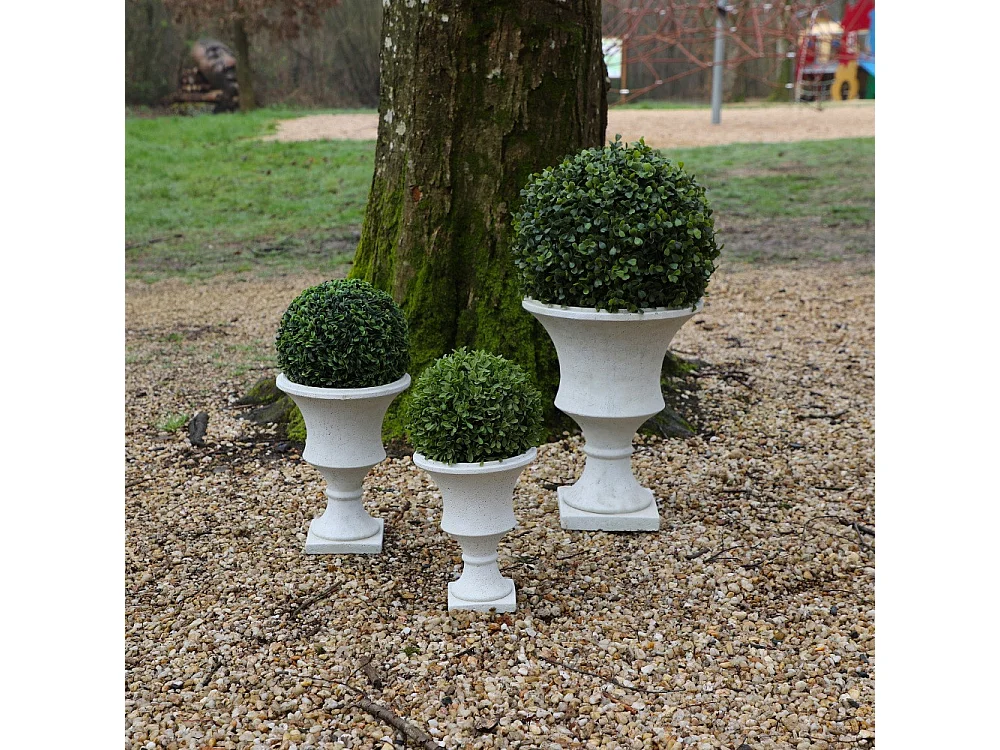 Médicis béton blanc 18 x 24 cm