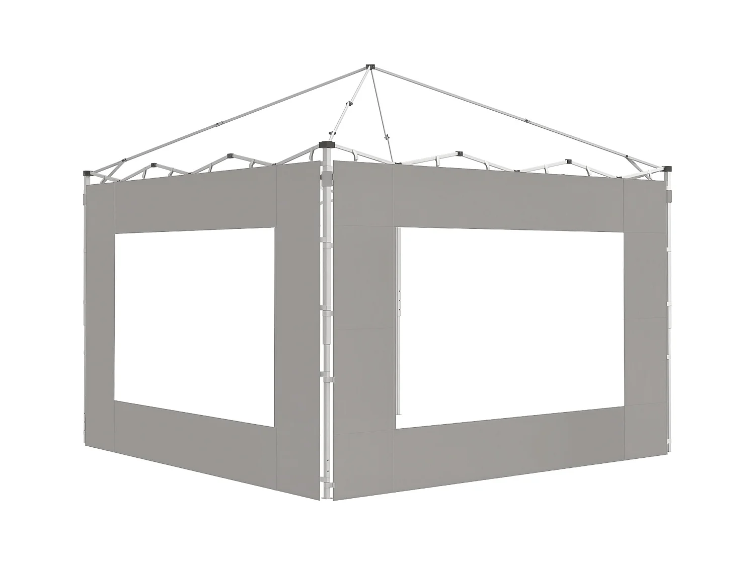 Lot de 2 panneaux latéraux barnum tonnelle 6x3 m ou 3x3 m oxford gris