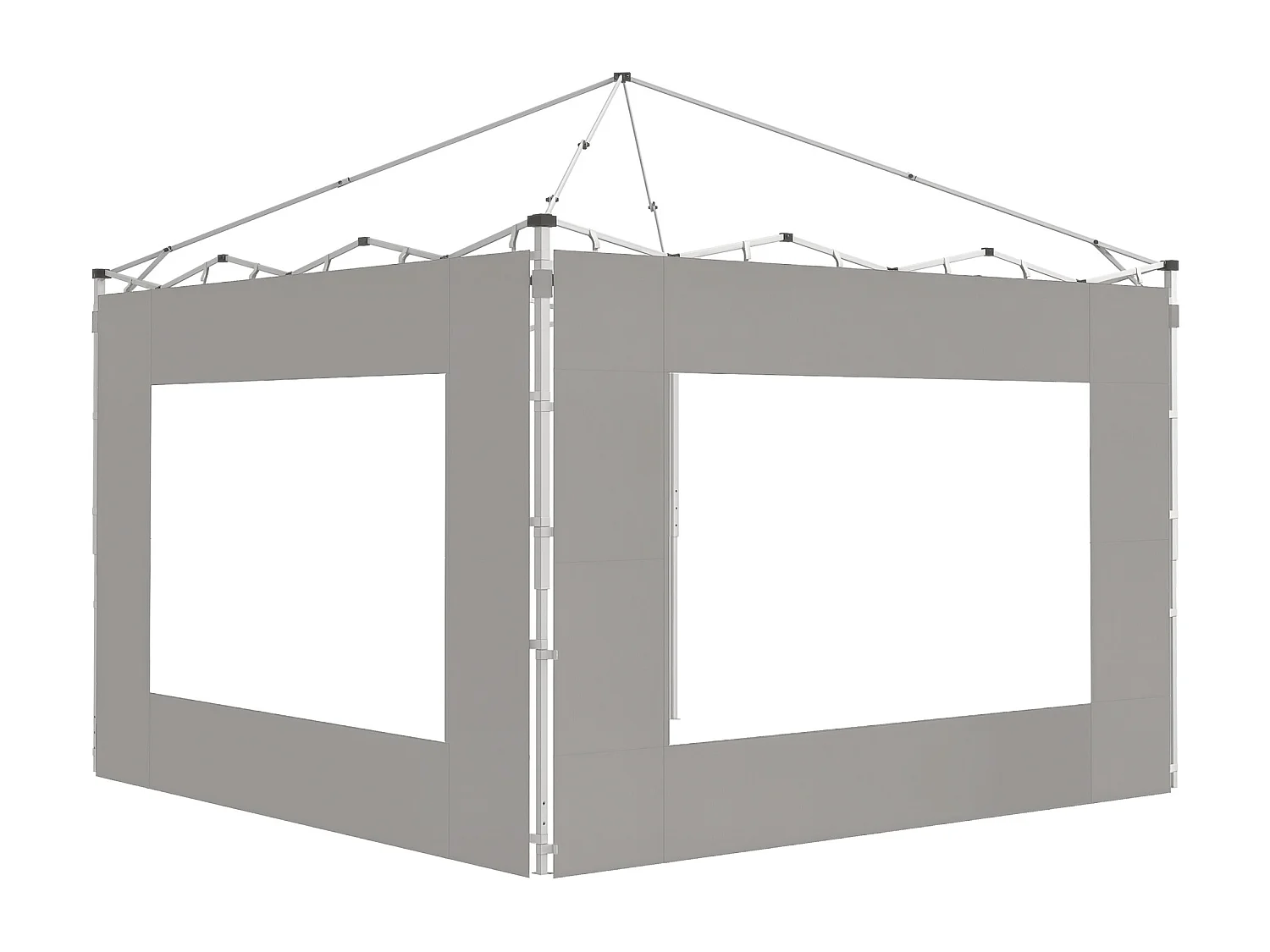 Lot de 2 panneaux latéraux barnum tonnelle 6x3 m ou 3x3 m oxford gris