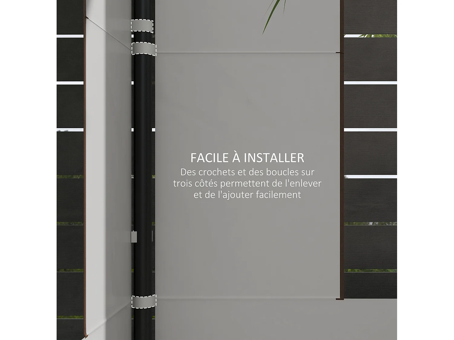 Lot de 2 panneaux latéraux barnum tonnelle 6x3 m ou 3x3 m oxford gris