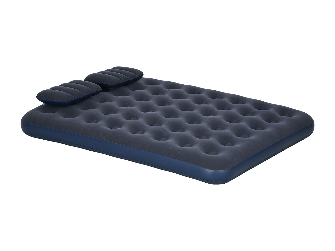 Lit Pneumatique IDOO Avec Tête De Lit Intégrée - Matelas Gonflable Double Auto-Gonflant Avec Pompe Électrique
