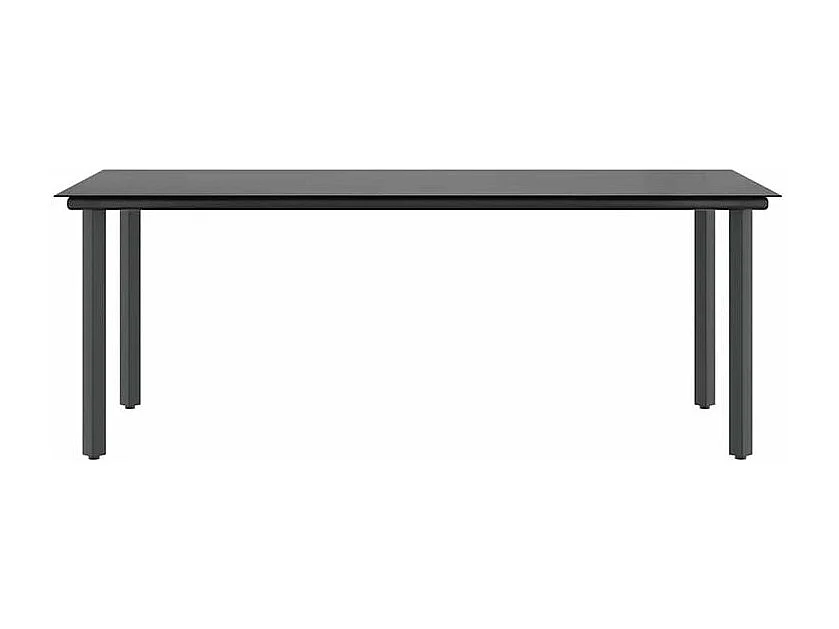 Ensemble à manger jardin coussins 9pcs marron poly rotin verre