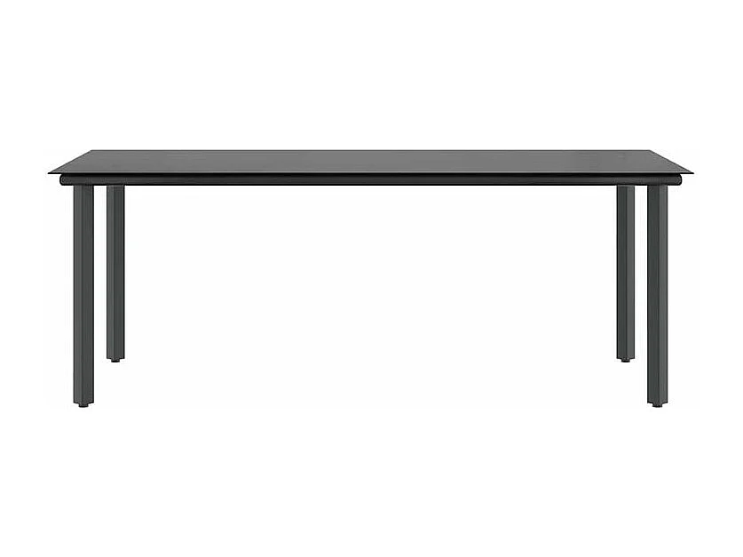 Ensemble à manger jardin coussins 7pcs marron poly rotin verre