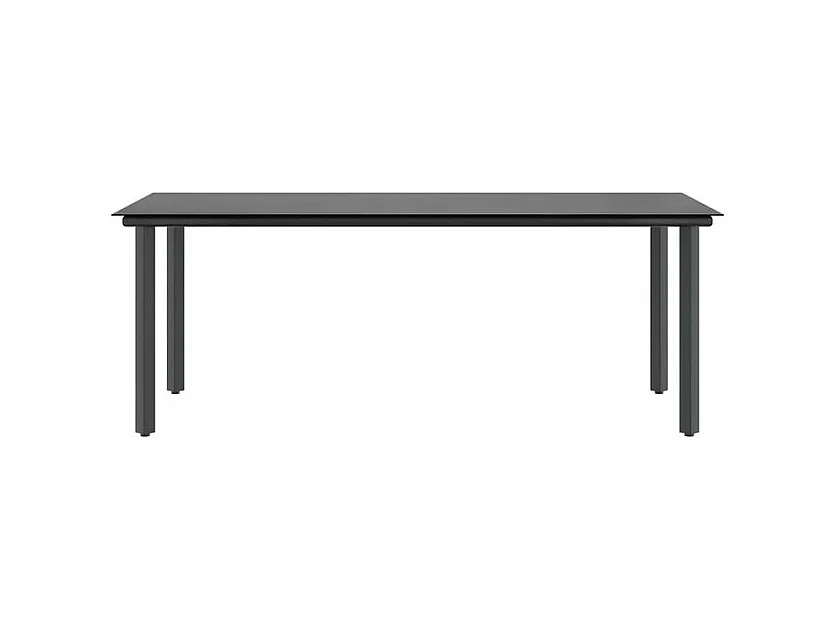 Ensemble à manger jardin coussins 7pcs marron poly rotin verre