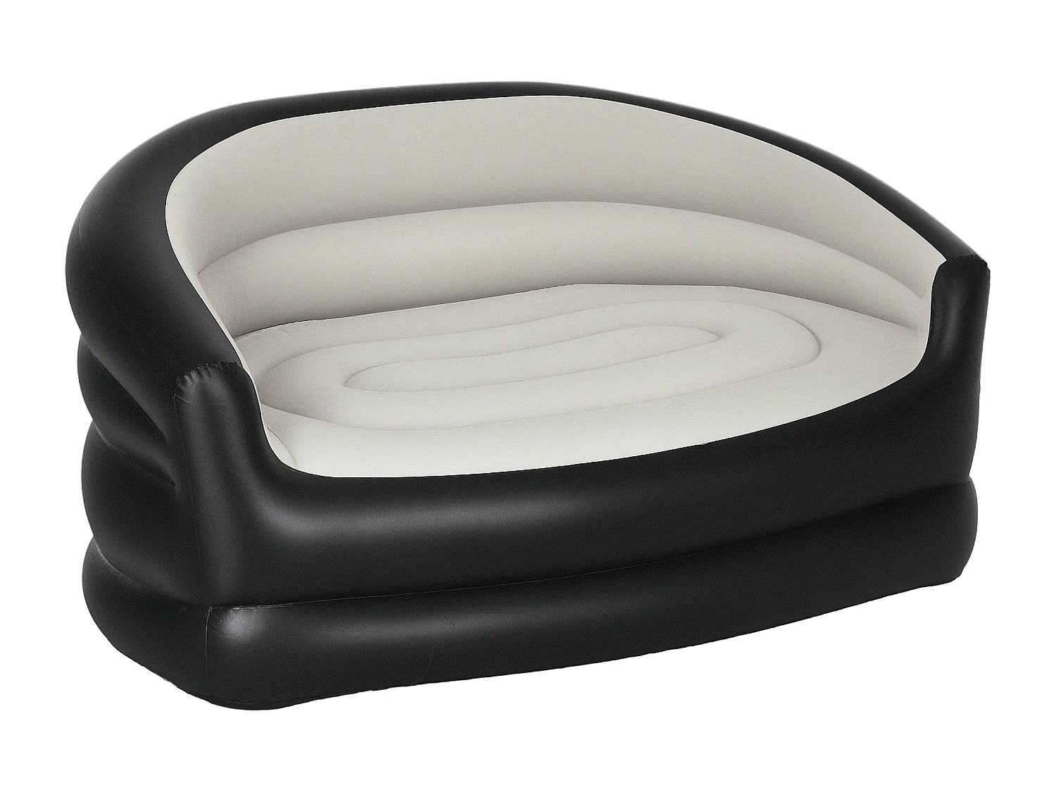 Canapé gonflable pour l'extérieur 2 places canapé d'air dim. 138L x 87l x 71H cm gris noir