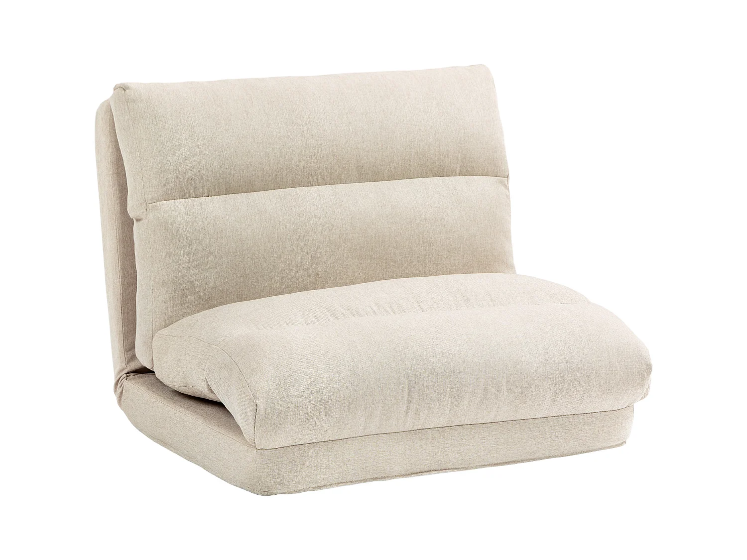 Fauteuil convertible fauteuil paresseux grand confort inclinaison dossier multipositions 90°-180° tissu beige chiné