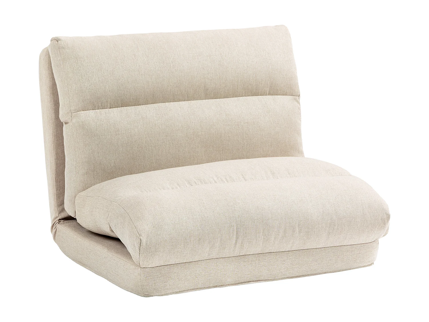 Fauteuil convertible fauteuil paresseux grand confort inclinaison dossier multipositions 90°-180° tissu beige chiné