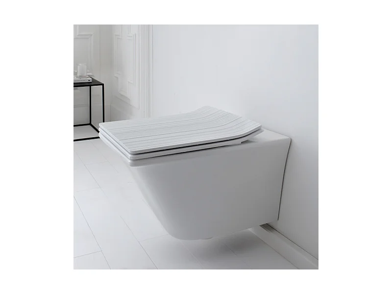 WC suspendu sans bride JACOB DELAFON Grands Boulevards caréné + abattant