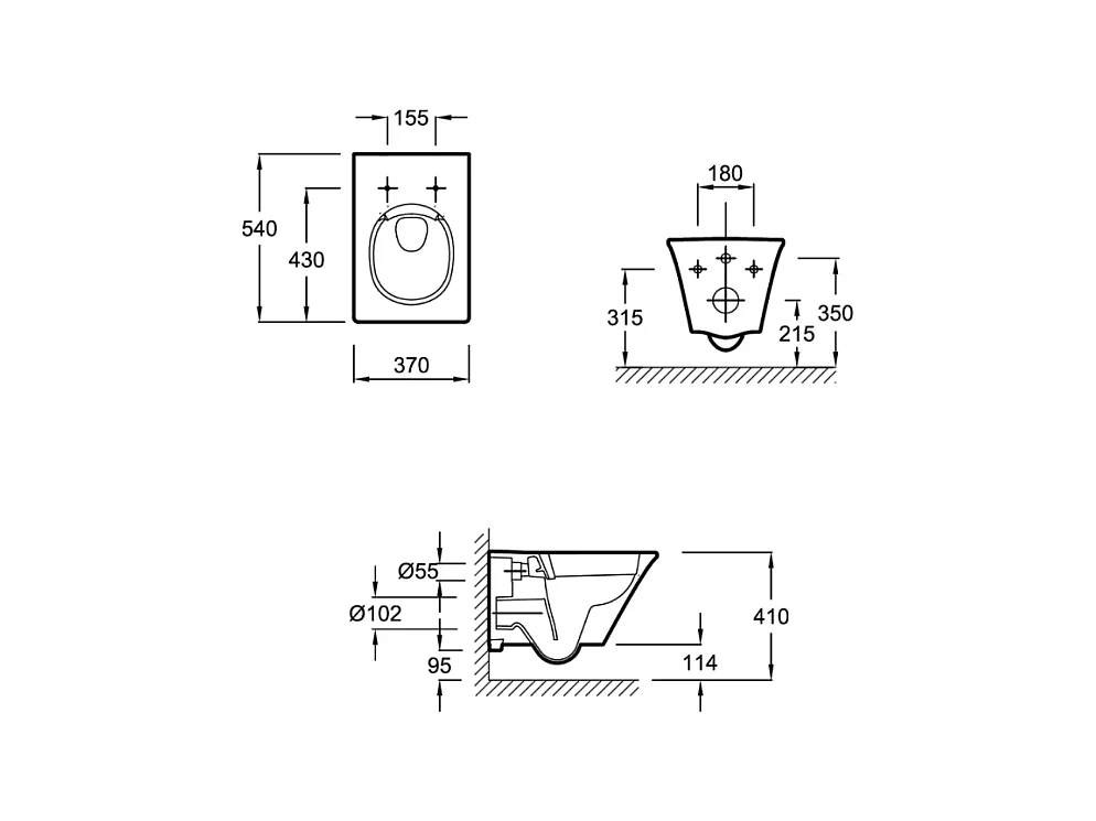 WC suspendu sans bride JACOB DELAFON Grands Boulevards caréné + abattant
