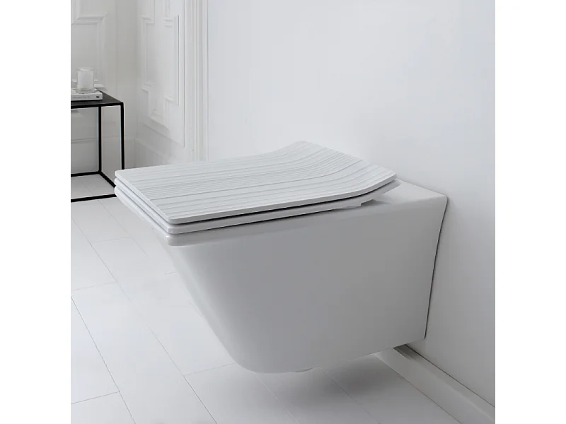 WC suspendu sans bride JACOB DELAFON Grands Boulevards caréné + abattant