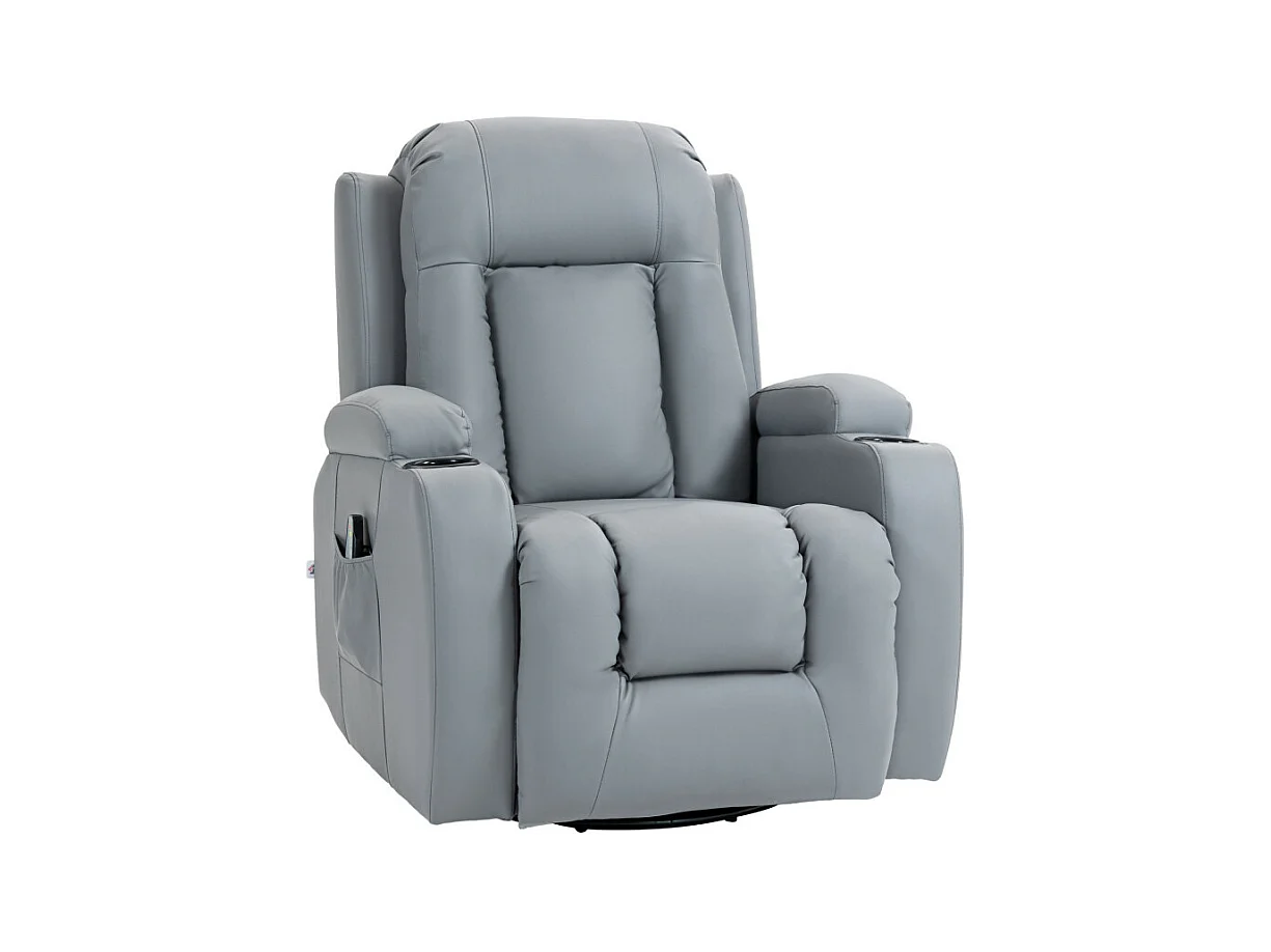 Fauteuil massant chauffant GORAN gris