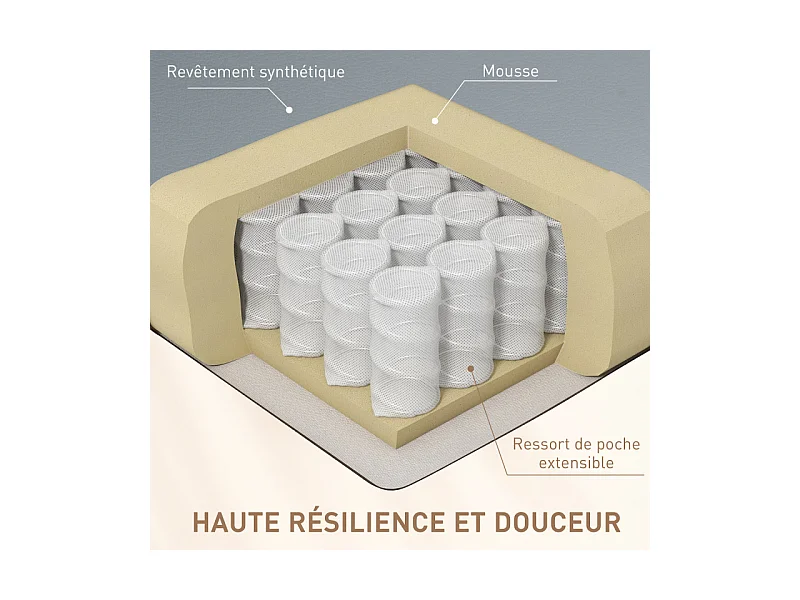 Fauteuil massant chauffant GORAN gris